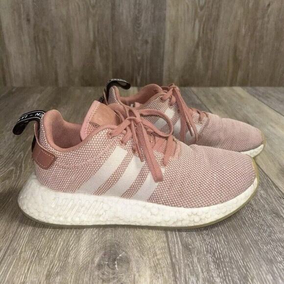 Adidas NMD R2 Ash Pink Women’s US Size 6.5 Boost Mid Athletic Sneaker Shoes - Picture 1 of 11